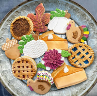 Assorted Thanksgiving cookies