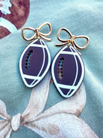 Football Bow Earrings