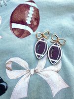 Football Bow Earrings